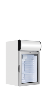 Tisch-Getränkekühlschrank – 1 Glastür – 55 L – 480×460×840 mm – Weiß - Produktansicht