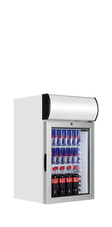 Tisch-Getränkekühlschrank – 1 Glastür – 55 L – 480×460×840 mm – Weiß - Anwendungsbeispiel