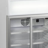 Tisch-Getränkekühlschrank – 2 Glasschiebetüren – 60 L – 655×390×930 mm – Weiß - Detail