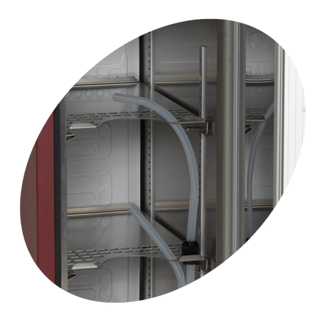 Weindispenser – 80 L – 350×455×1145 mm – Rot RAL3005 - Detail