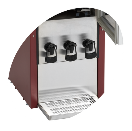 Weindispenser – 80 L – 350×455×1145 mm – Rot RAL3005 - Detail