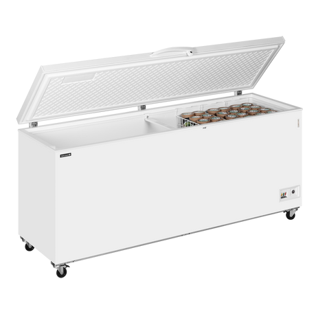 Gewerbegefriertruhe – 600 L – 2060×716×903 mm – Weiß - Anwendungsbeispiel