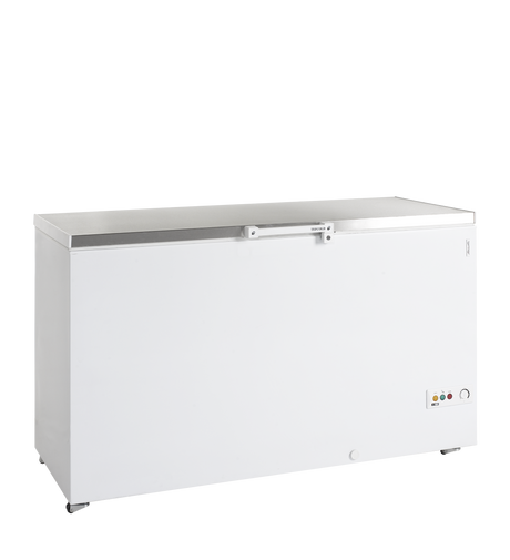 Gewerbegefriertruhe – 454 L – 1504×700×945 mm – Weiß mit Edelstahldeckel - Produktansicht
