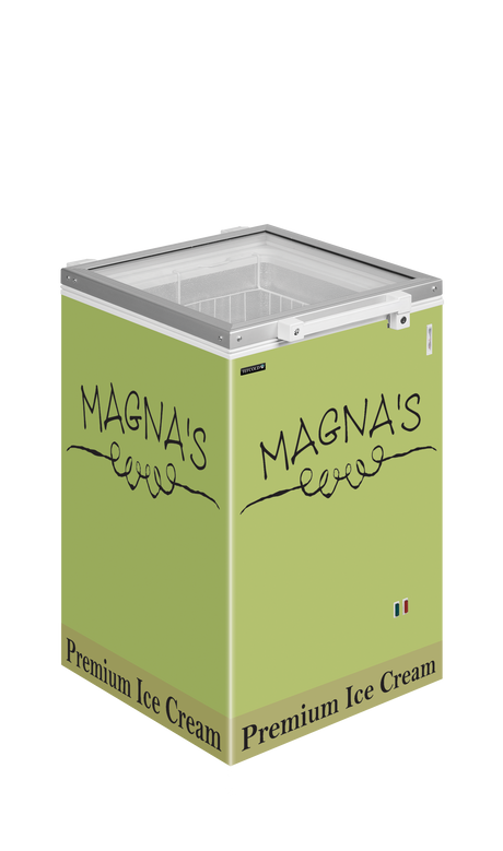 Eiscreme-Gefriertruhe – 105 L – 550×630×930 mm – Weiß – 80 W - Weitere Ansicht