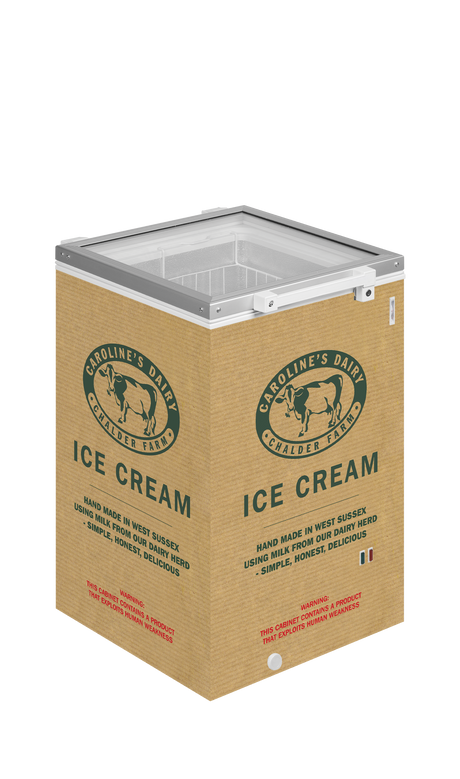 Eiscreme-Gefriertruhe – 105 L – 550×630×930 mm – Weiß – 80 W - Weitere Ansicht