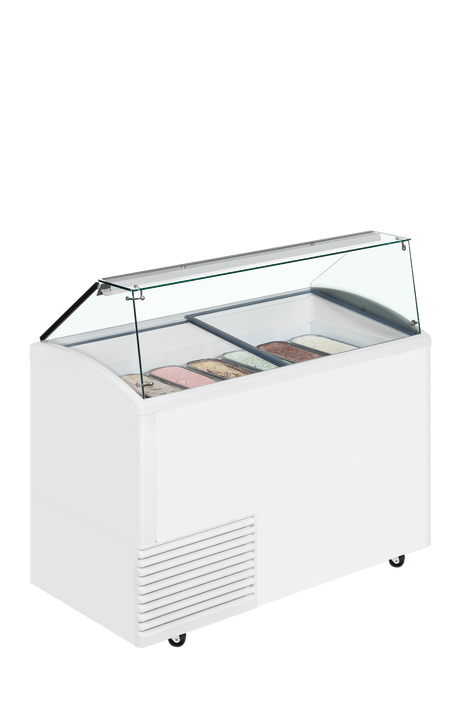 Speiseeisvitrine – 342 L – 1341×725×1235 mm – Weiß - Anwendungsbeispiel