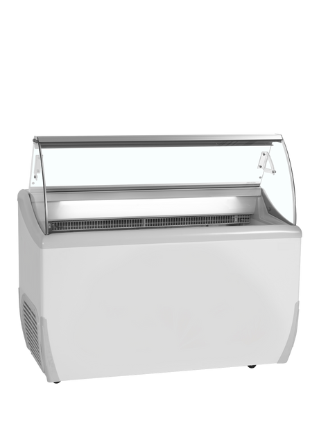 Speiseeisvitrine – 264 L – 1341×723×1253 mm – Weiß - Produktansicht
