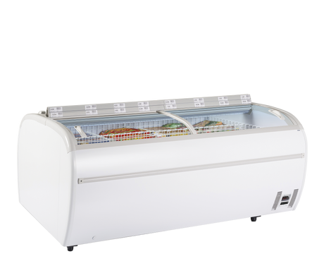 Tiefkühlinsel – 1255 L – 2150×1465×930 mm – Weiß - Produktansicht