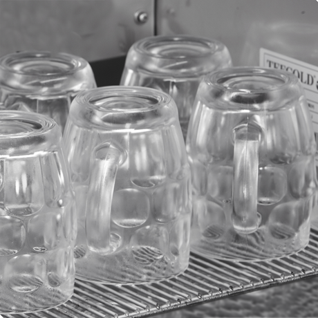 Gläserfroster – 1 Glastür – 79 L – 595×525×875 mm – Edelstahl - Detail