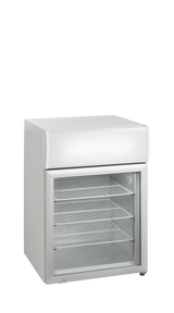 Tisch-Gefriervitrine – 1 Glastür – 113 L – 610×555×890 mm – Weiß - Produktansicht
