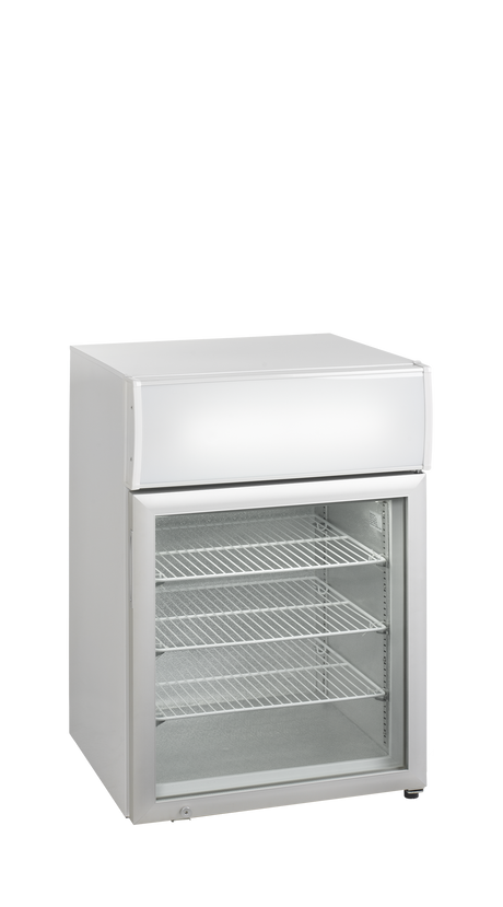 Tisch-Gefriervitrine – 1 Glastür – 113 L – 610×555×890 mm – Weiß - Produktansicht