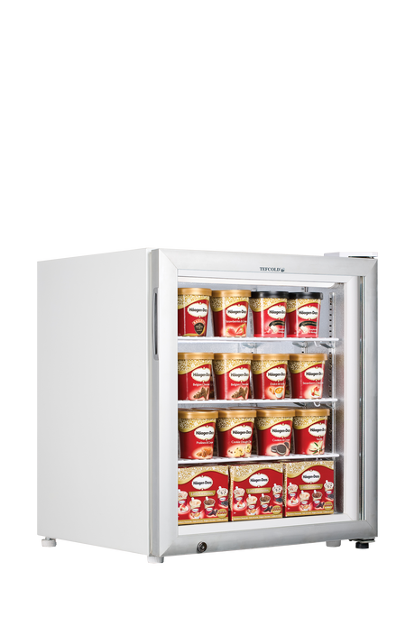 Tisch-Gefriervitrine – 1 Glastür – 88 L – 610×540×685 mm – Weiß - Anwendungsbeispiel