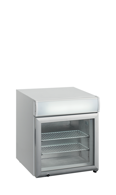 Tisch-Gefriervitrine – 1 Glastür – 48 L – 570×545×657 mm – Weiß - Produktansicht