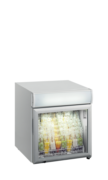 Tisch-Gefriervitrine – 1 Glastür – 48 L – 570×545×657 mm – Weiß - Weitere Ansicht