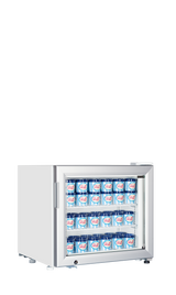 Tisch-Gefriervitrine – 1 Glastür – 48 L – 570×530×520 mm – Weiß - Anwendungsbeispiel