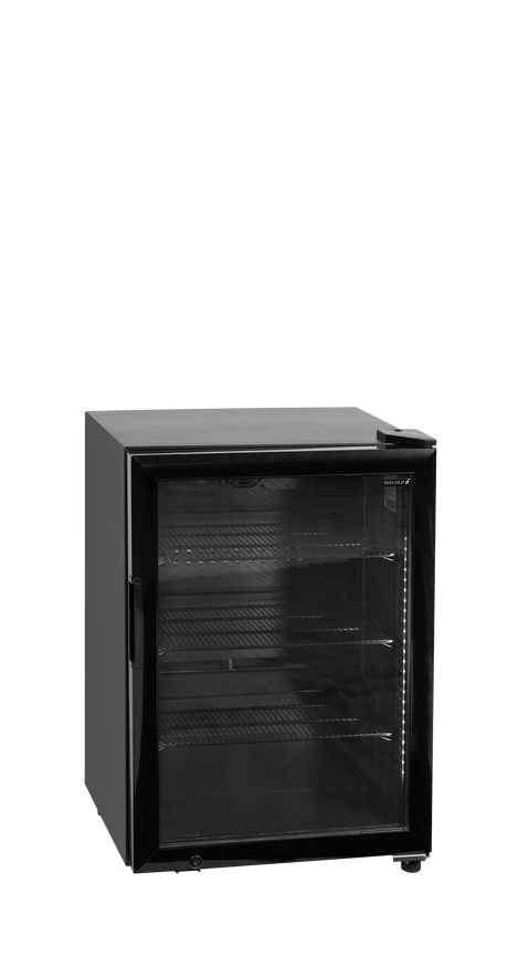 Kaviar-Kühlvitrine – 1 Glastür – 81 L – 515×542×750 mm – Schwarz - Produktansicht