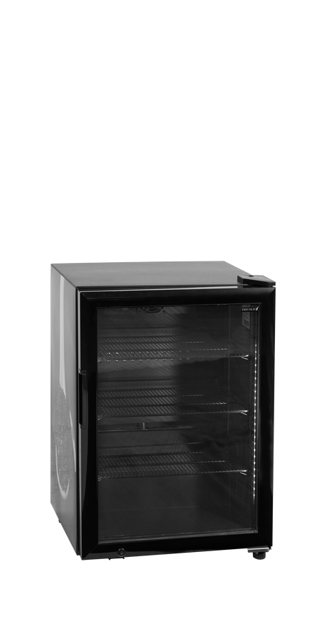 Kaviar-Kühlvitrine – 1 Glastür – 81 L – 515×542×750 mm – Schwarz - Weitere Ansicht