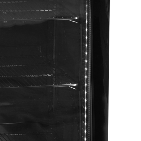 Kaviar-Kühlvitrine – 1 Glastür – 81 L – 515×542×750 mm – Schwarz - Detail