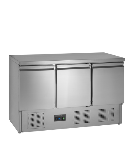 Saladette – 3 Türen – 368 L – 1365×700×877 mm – SS 304 - Produktansicht