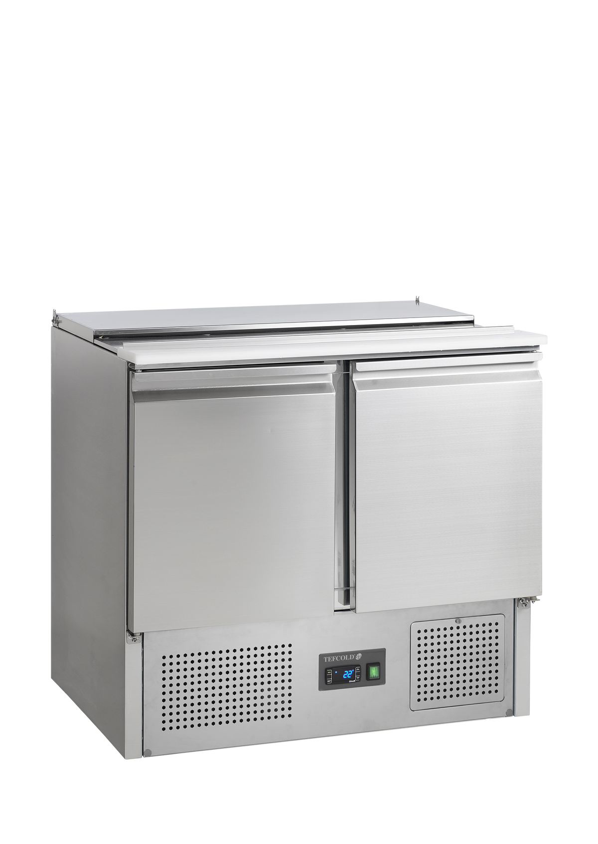 Saladette – 2 Türen – 230 L – 900×700×877 mm – SS 304 – Mit Schneidbrett - Produktansicht