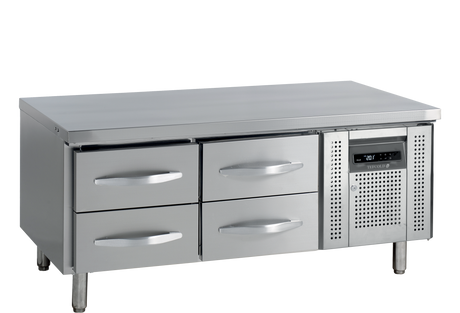 Unterbau-Kühltisch – 170 L – 1360×700×680 mm – SS 304 - Produktansicht