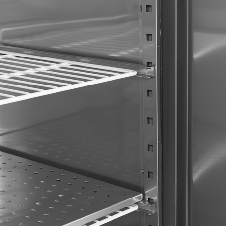 Gewerbegefrierschrank – 1 Tür – 429 L – 680×700×1900 mm – SS 304 – 3 Tragroste, weiß - Detail