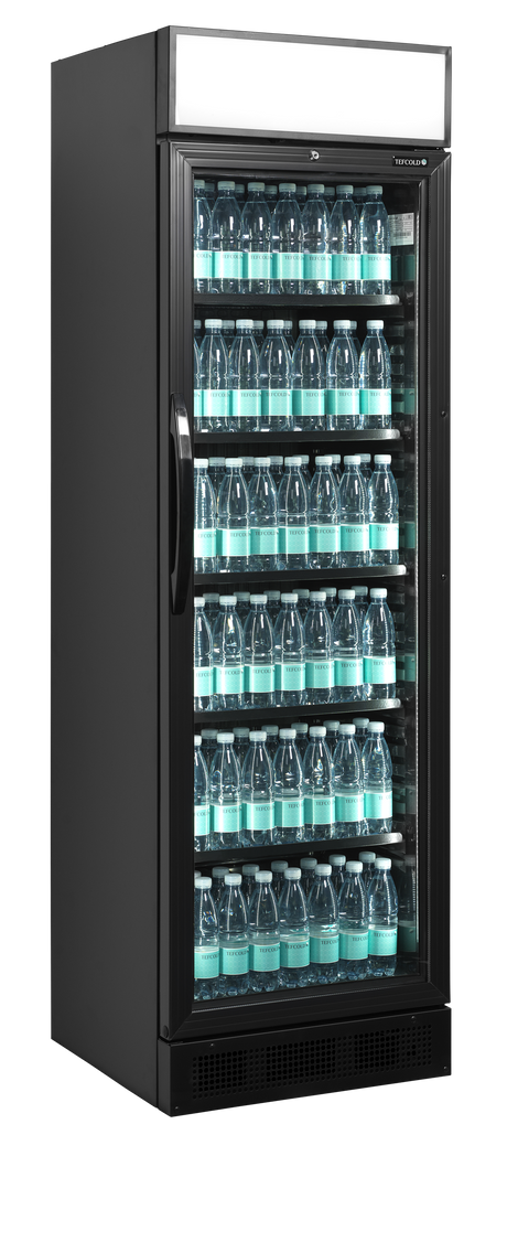 Getränkekühlschrank – 1 Glastür – 345 L – 595×645×1980 mm – Schwarz – +2 bis +12 °C - Weitere Ansicht