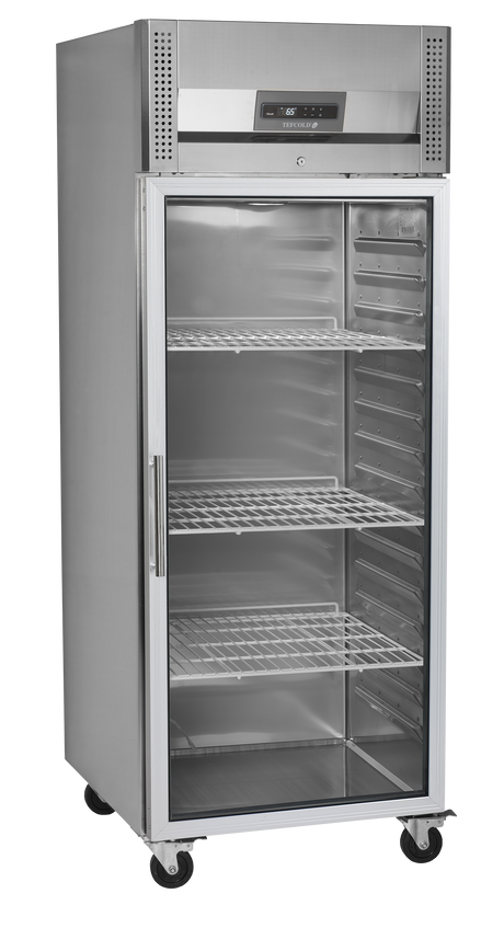 Gewerbekühlschrank – 1 Glastür – 484 L – 740×850×2010 mm – SS 304 - Produktansicht