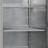 Gewerbegefrierschrank – 2 Türen – 900 L – 1340×700×2010 mm – SS 304 – 6 Tragroste, weiß - Detail