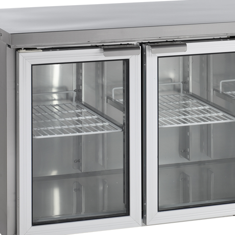 Kühltisch – 2 Glastüren – 272 L – 1360×700×880 mm – SS 304 - Detail