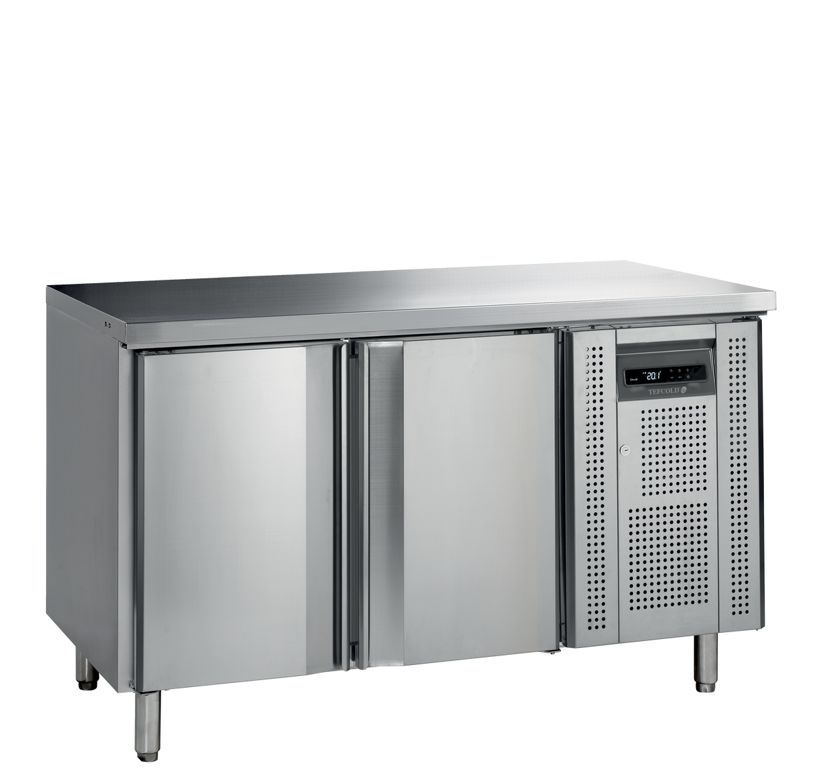 Tiefkühltisch – 2 Türen – 230 L – 1360×600×860 mm – SS 304 - Produktansicht