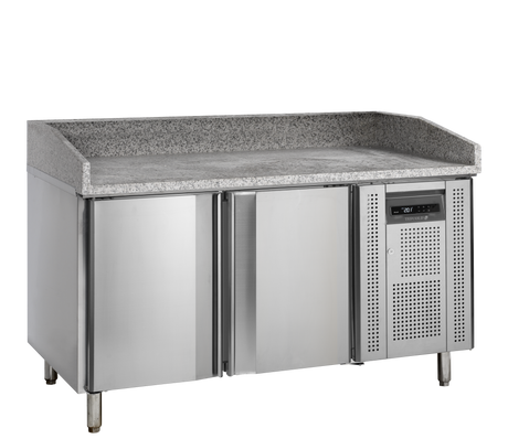 Pizzakühltisch – 2 Türen – 370 L – 1510×800×1000 mm – SS 304 - Produktansicht