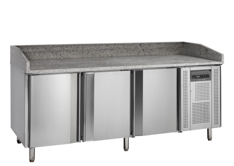 Pizzakühltisch – 3 Türen – 565 L – 2045×800×1000 mm – SS 304 - Produktansicht