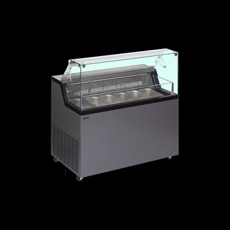 Speiseeisvitrine – 184 L – 1187×677×1190 mm – Anthrazit RAL 7016 - Produktansicht