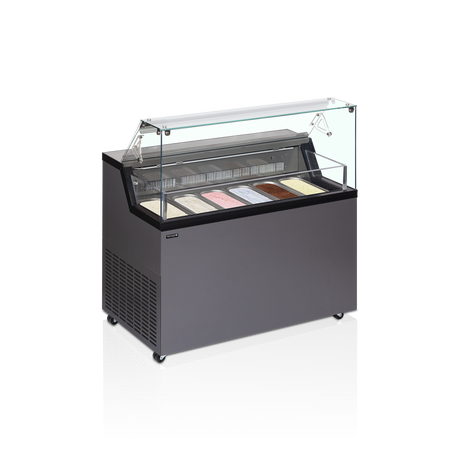Speiseeisvitrine – 184 L – 1187×677×1190 mm – Anthrazit RAL 7016 - Anwendungsbeispiel
