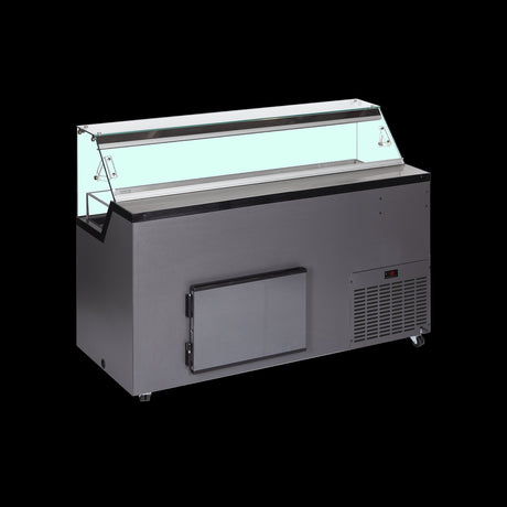 Speiseeisvitrine – 306 L – 1652×677×1190 mm – Anthrazit RAL 7016 - Innenansicht