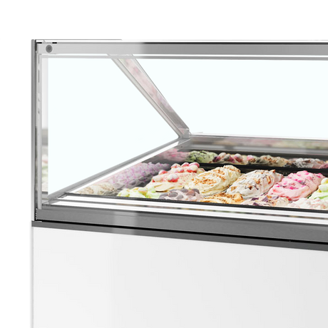 Speiseeisvitrine – 181 L – 1661×1054×1356 mm – Weiß - Detail