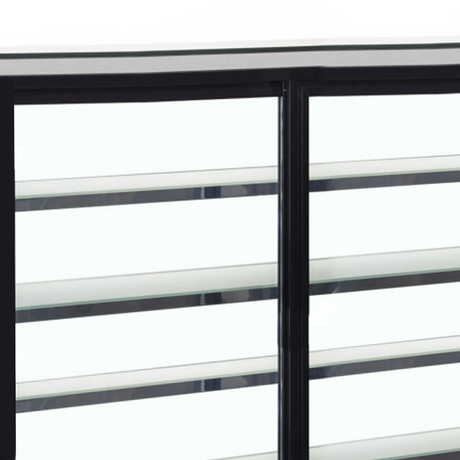 Kühltheke – 2 Glasschiebetüren – 400 L – 1504×742×1350 mm – Edelstahl / Glas - Detail