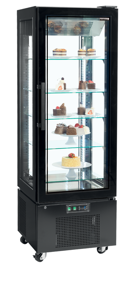 Kühlvitrine – 1 Glastür – 248 L – 650×650×1950 mm – Schwarz / Glas - Anwendungsbeispiel