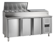 Sandwich-Kühltisch – 3 Türen – 407 L – 1795×700×1080 mm – SS 304 - Produktansicht