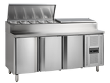 Sandwich-Kühltisch – 3 Türen – 407 L – 1795×700×1080 mm – SS 304 - Produktansicht