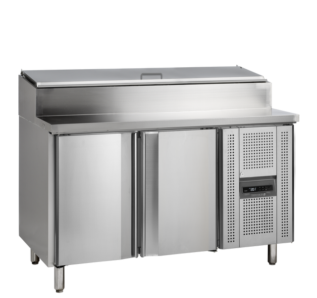 Sandwich-Kühltisch – 2 Türen – 297 L – 1360×700×1080 mm – SS 304 - Produktansicht