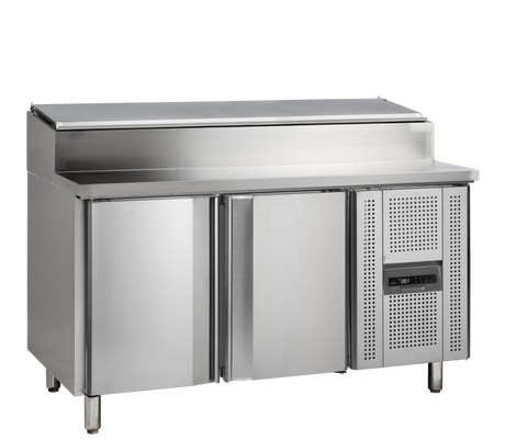 Sandwich-Kühltisch – 2 Türen – 337 L – 1510×800×1080 mm – SS 304 - Produktansicht
