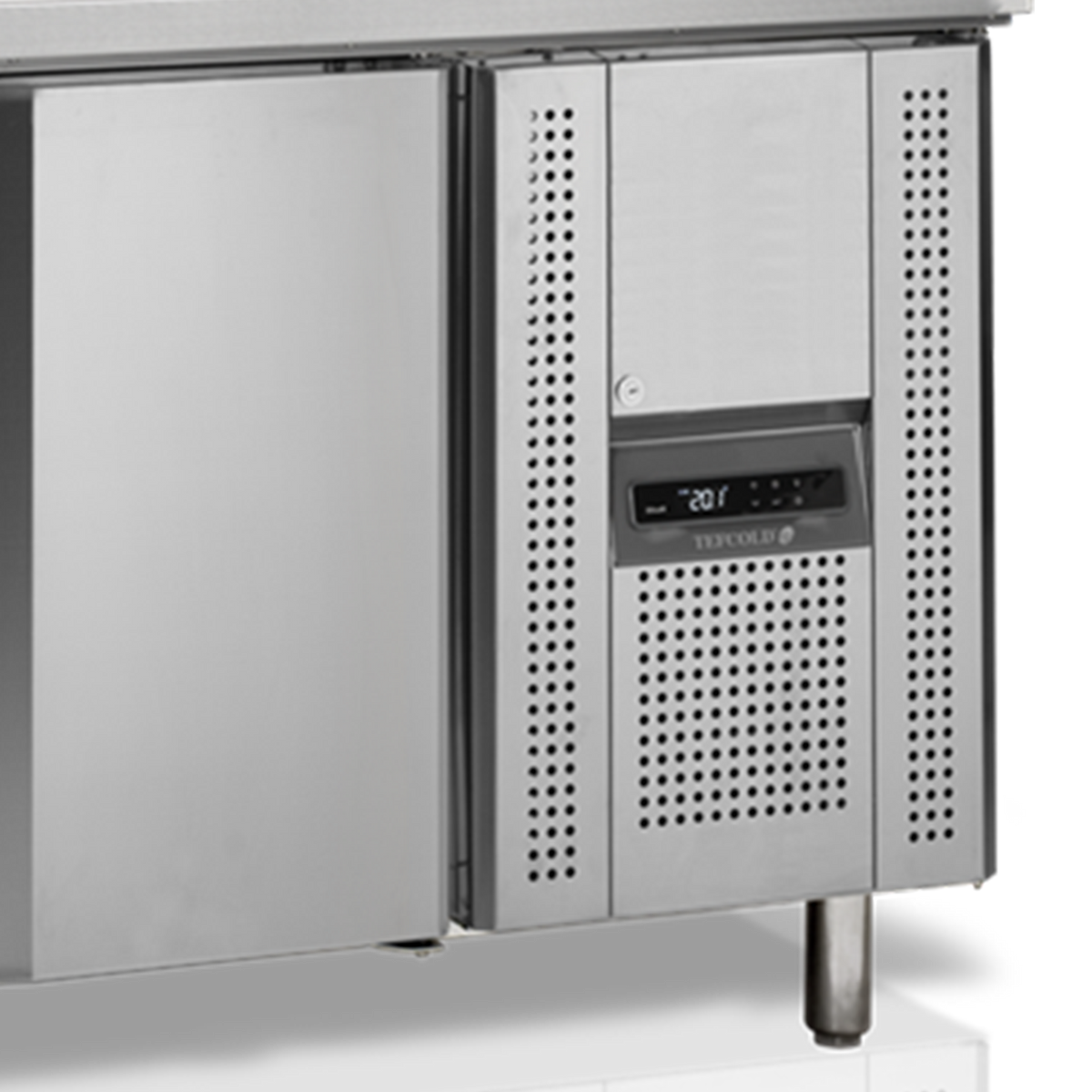 Sandwich-Kühltisch – 2 Türen – 337 L – 1510×800×1080 mm – SS 304 - Detail