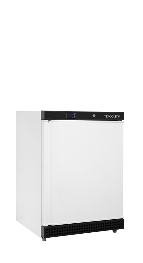 Gewerbegefrierschrank – 1 Tür – 120 L – 600×585×855 mm – Weiß – 2 Feste Gefrierablagen - Produktansicht