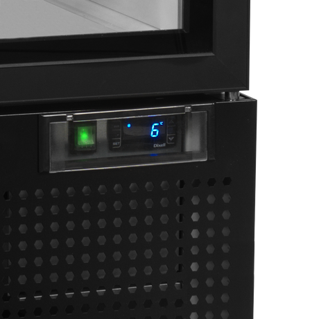 Verkaufskühlschrank – 1 Glastür – 412 L – 680×700×2022 mm – Weiß – D-Form – 5 Tragroste, weiß - Detail