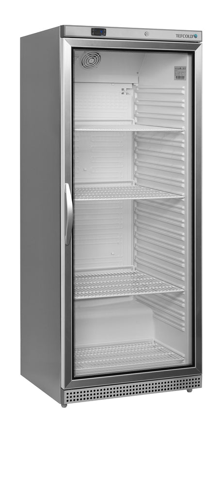 Verkaufskühlschrank – 1 Glastür – 570 L – 777×695×1895 mm – SS 430 – 4 Tragroste, weiß - Produktansicht