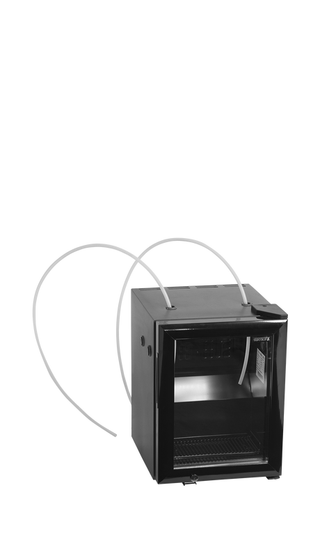 Milchkühlschrank – 1 Glastür – 20 L – 356×430×491 mm – Schwarz - Produktansicht