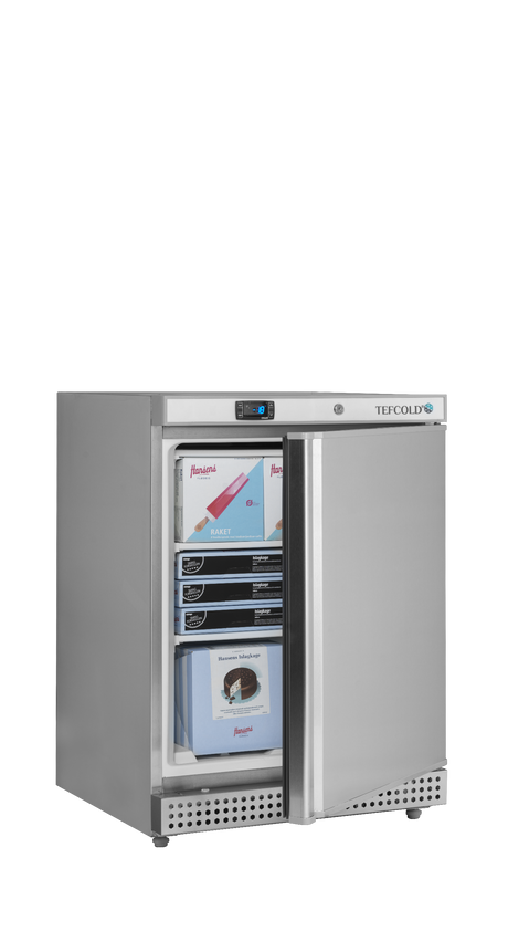 Gewerbegefrierschrank – 1 Tür – 120 L – 600×585×855 mm – SS 430 – 2 Feste Gefrierablagen - Anwendungsbeispiel