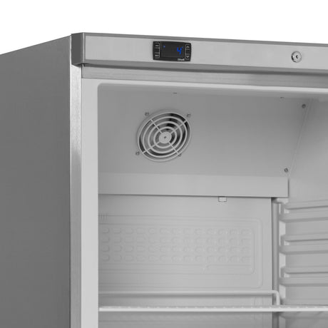 Verkaufskühlschrank – 1 Glastür – 119 L – 600×585×855 mm – SS 430 – 3 Tragroste, weiß - Detail